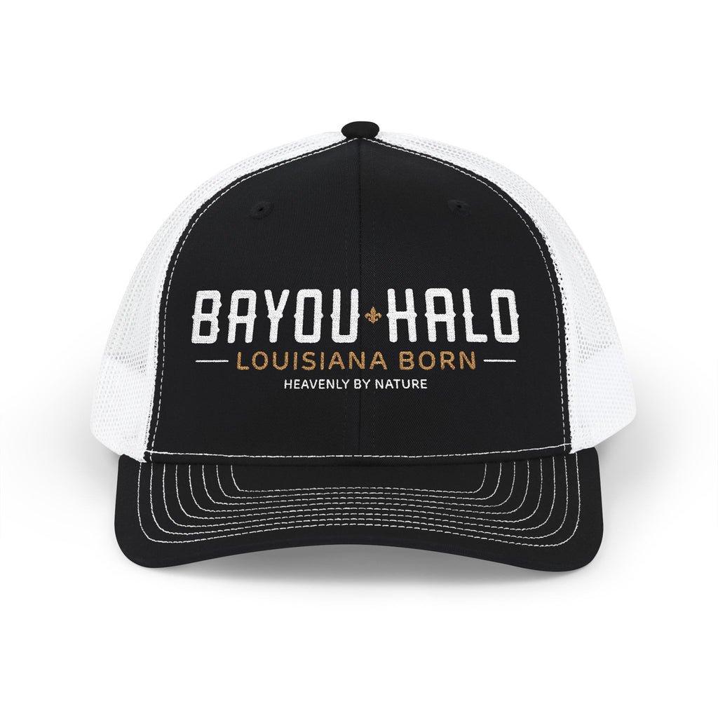 Bayou Halo Trucker Cap — Louisiana Born Mesh Snapback