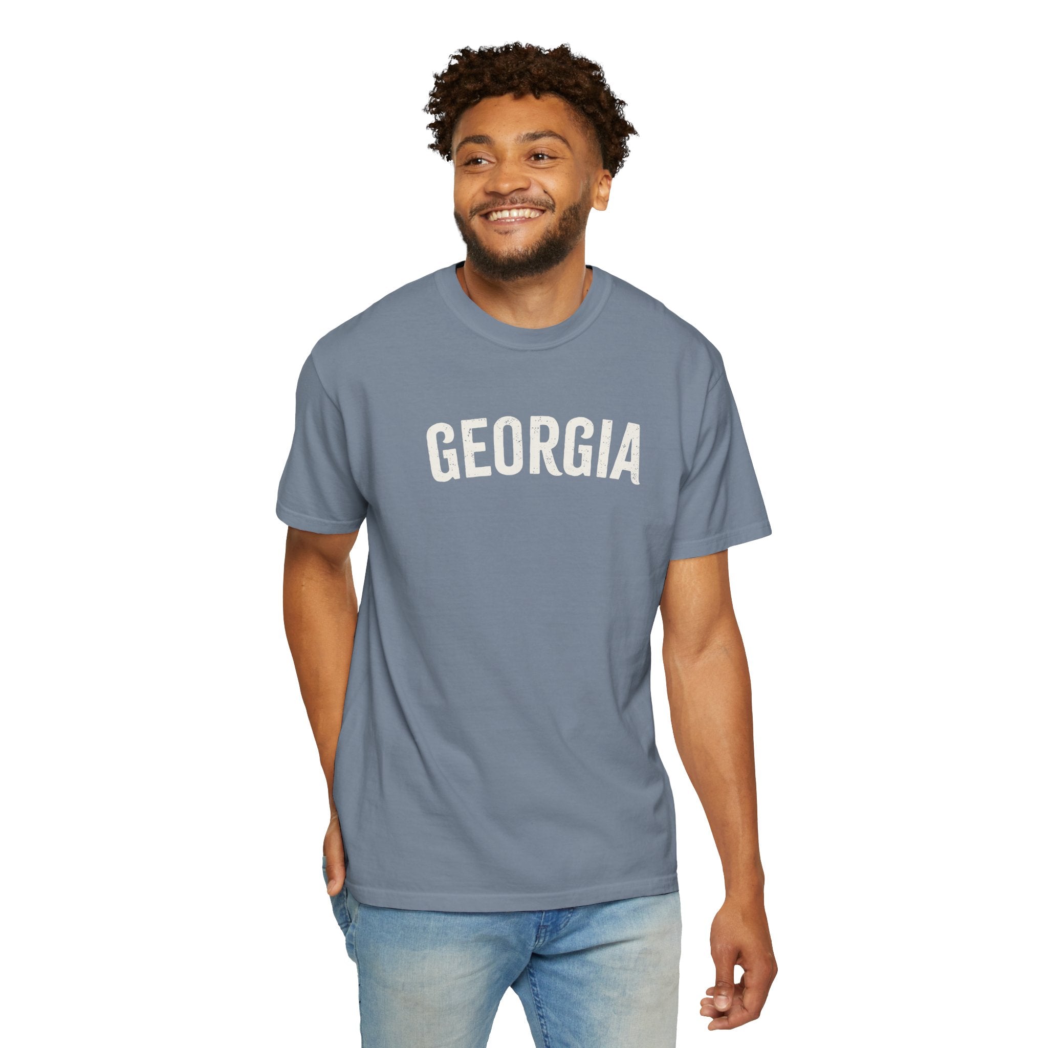 Georgia Arch Tee - Bone Color Lettering