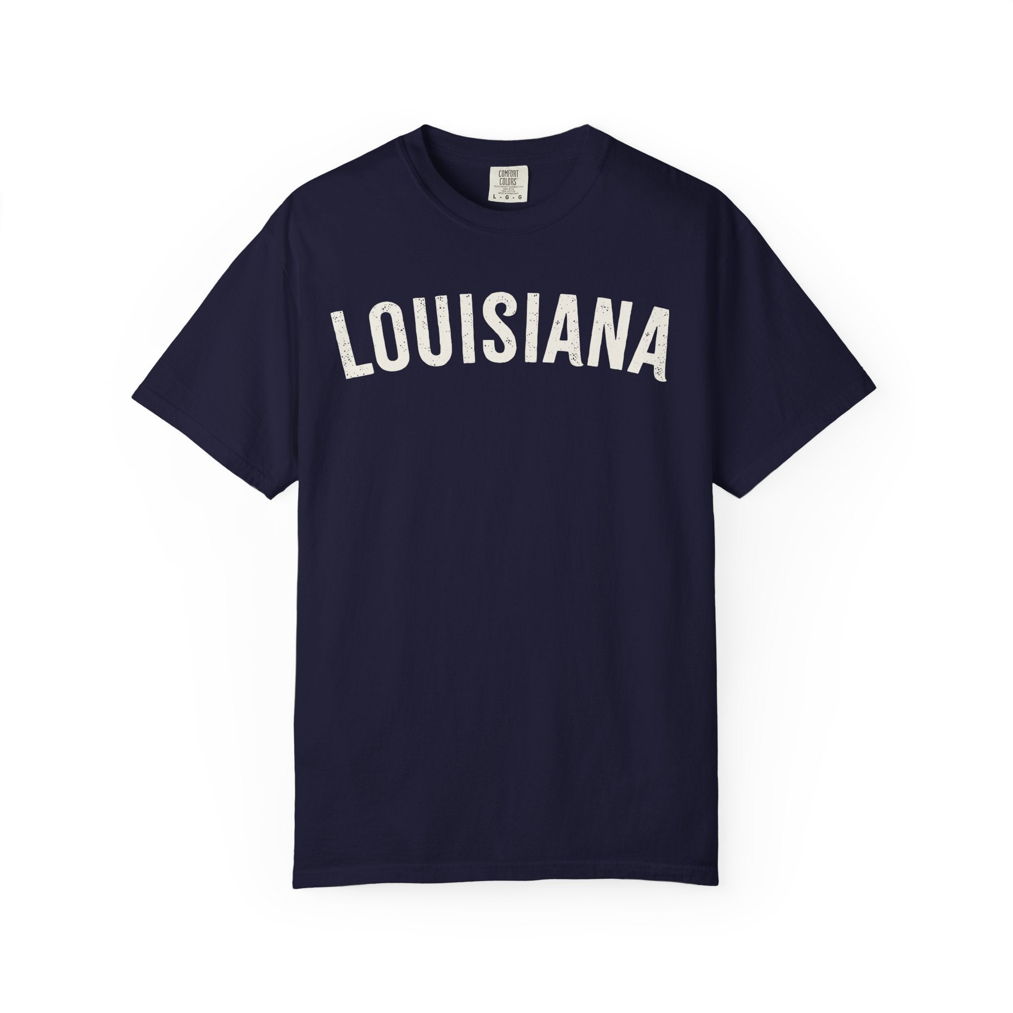 Louisiana Arch Tee - Bone Color Lettering