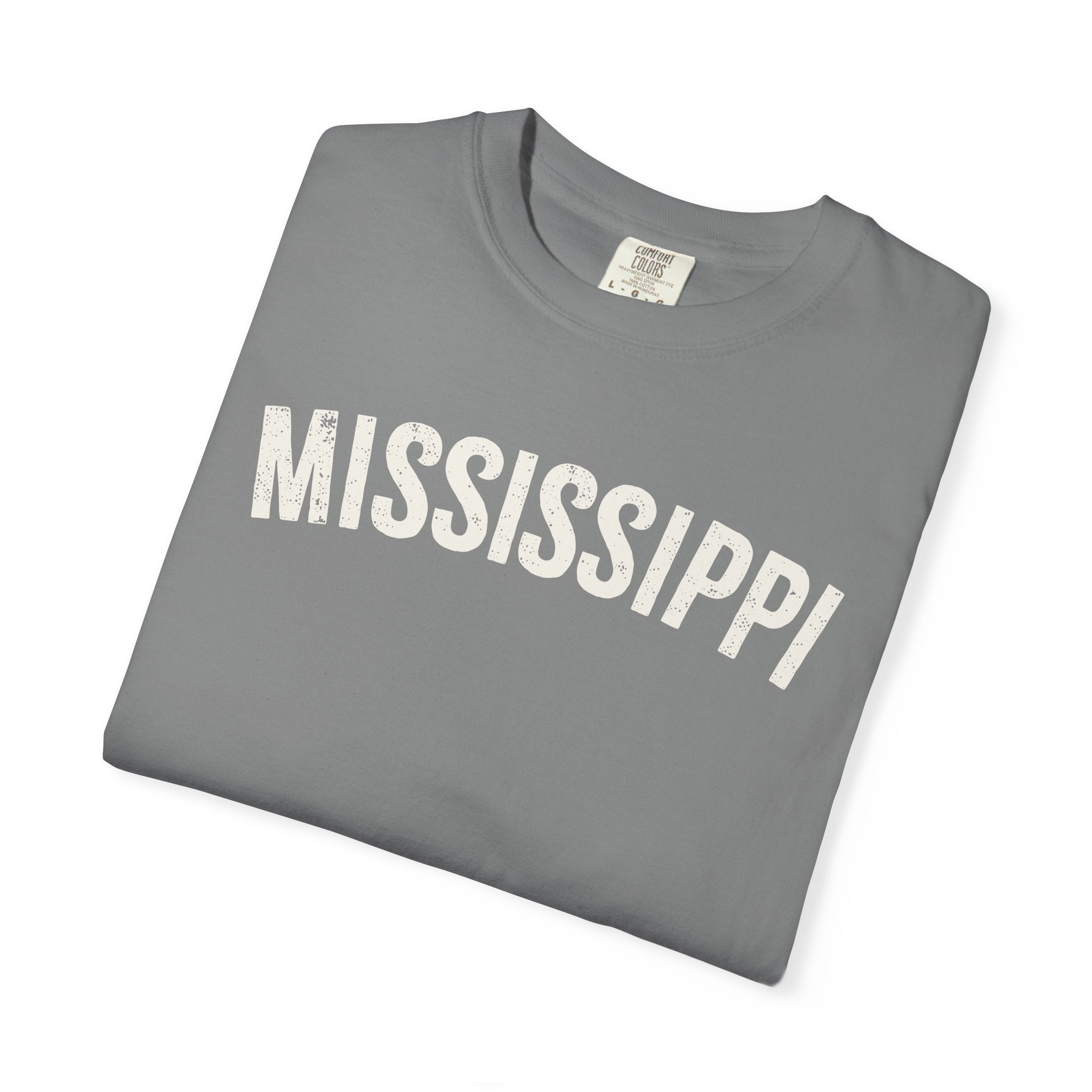 Mississippi Arch Tee - Bone Color Lettering