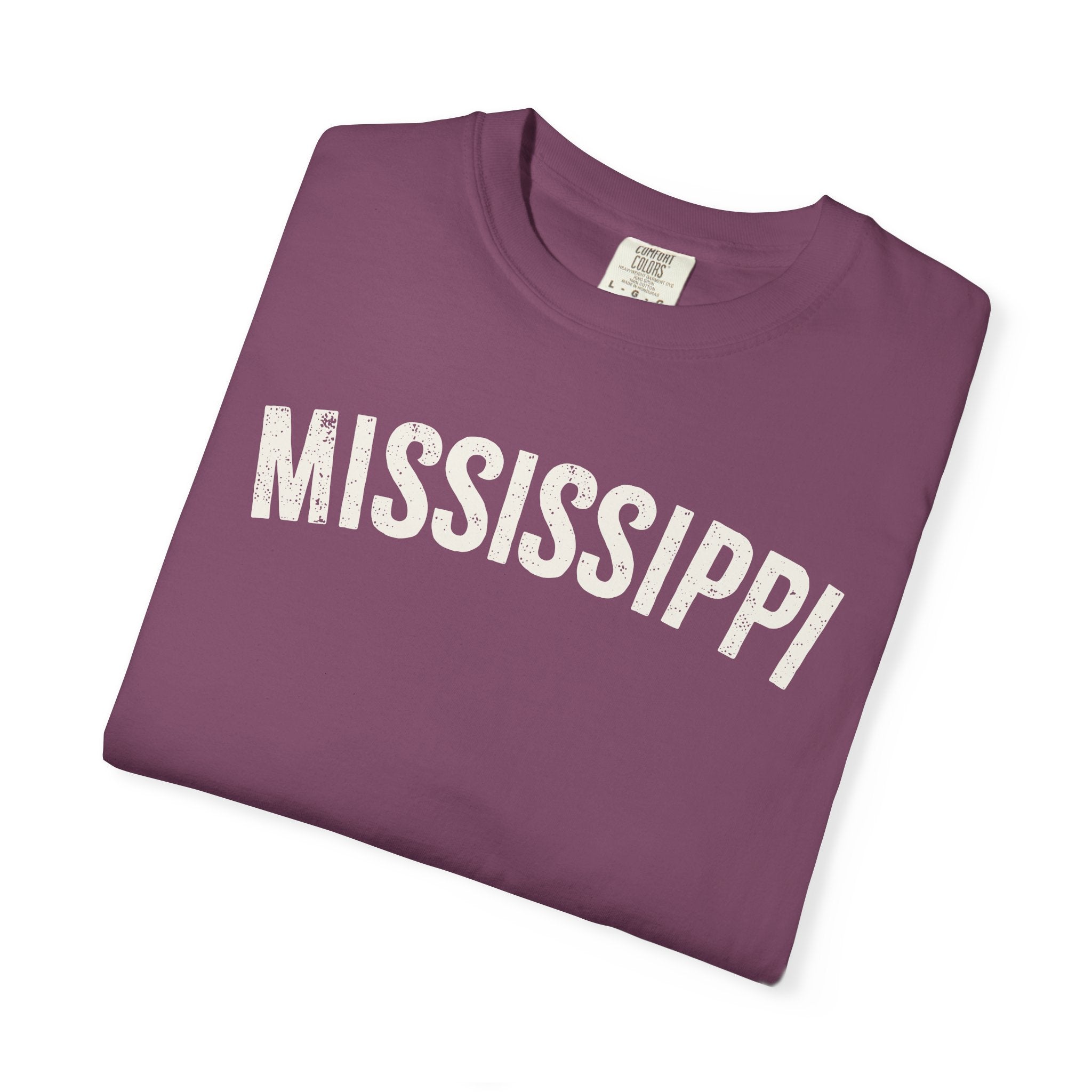 Mississippi Arch Tee - Bone Color Lettering