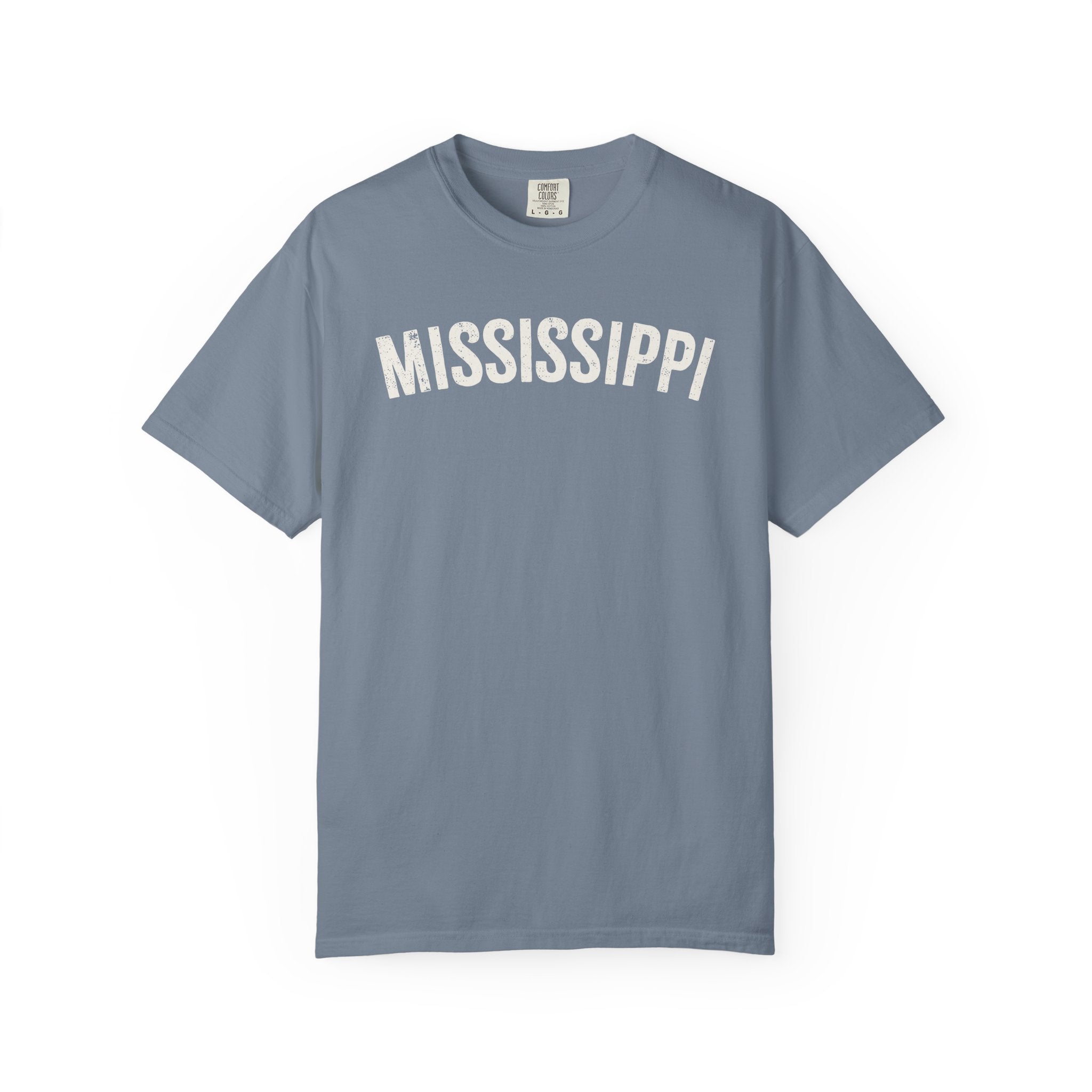 Mississippi Arch Tee - Bone Color Lettering