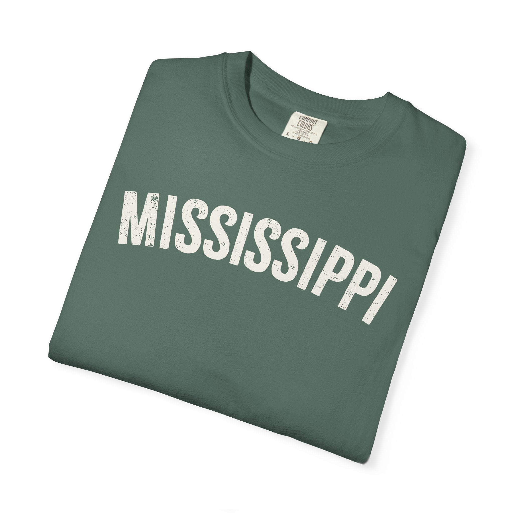 Mississippi Arch Tee - Bone Color Lettering