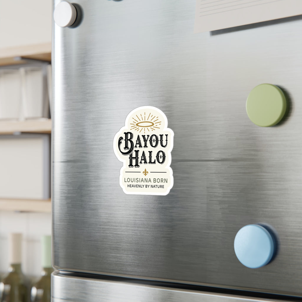 Bayou Halo Vinyl Sticker — "Louisiana Born, Heavenly By Nature"