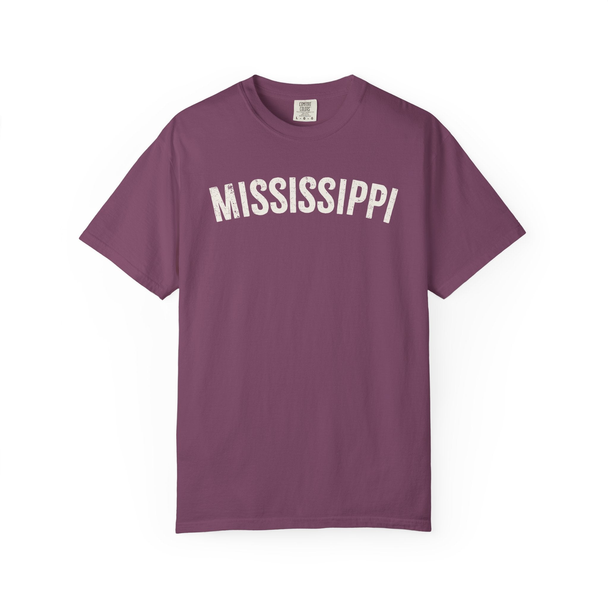 Mississippi Arch Tee - Bone Color Lettering