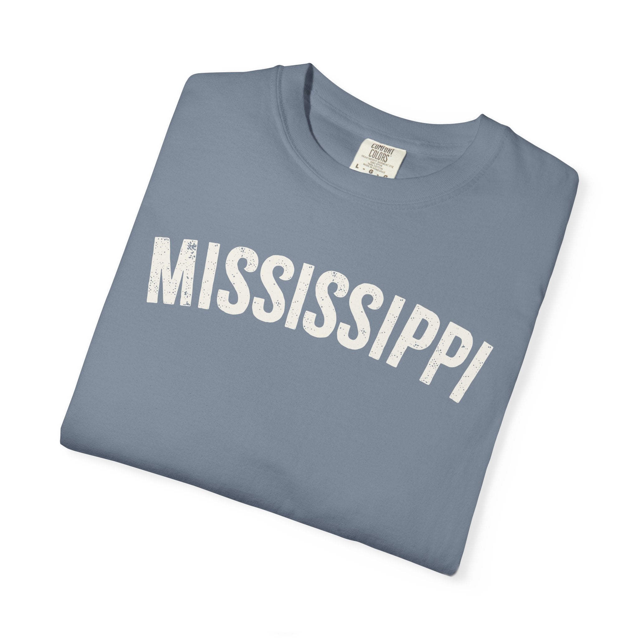 Mississippi Arch Tee - Bone Color Lettering