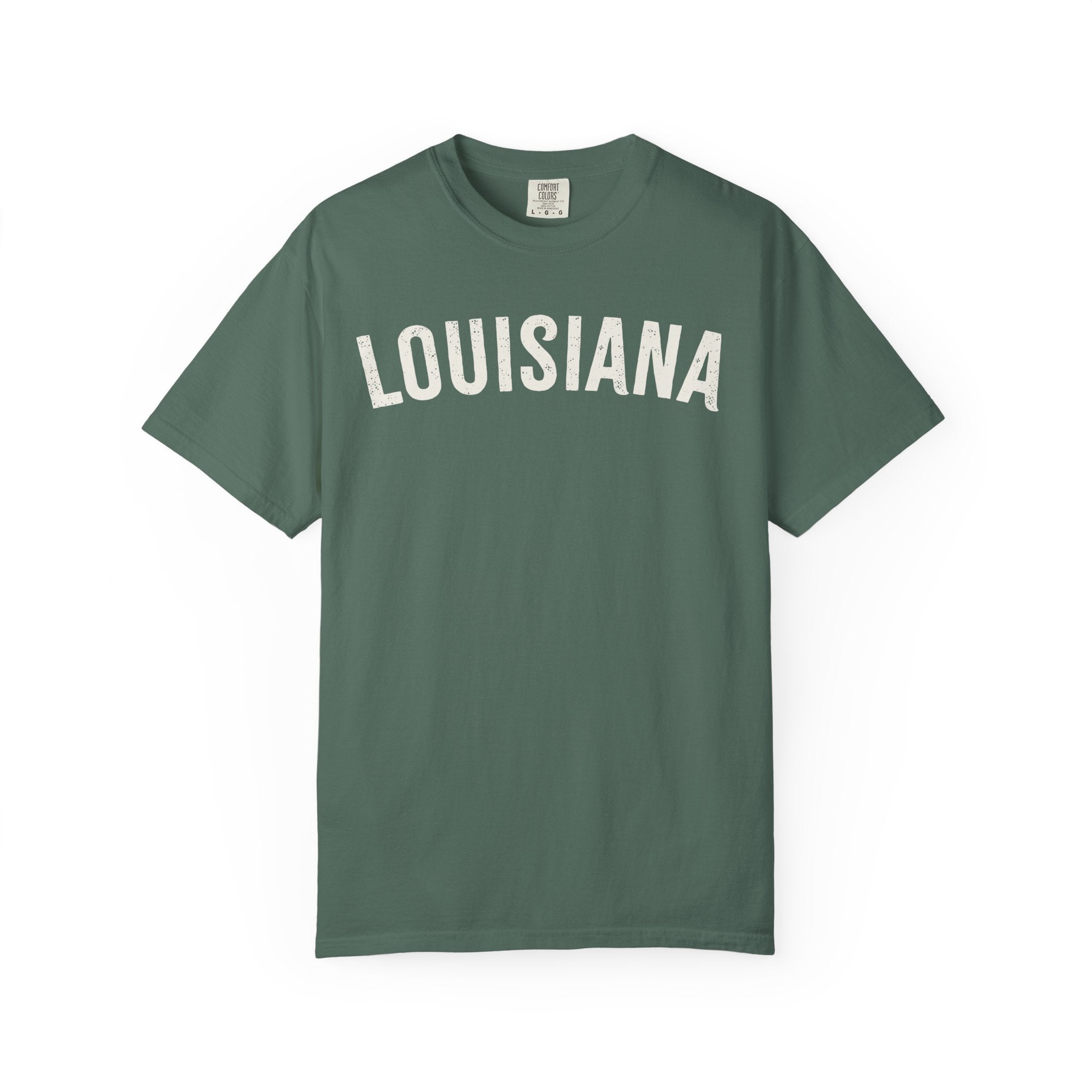 Louisiana Arch Tee - Bone Color Lettering