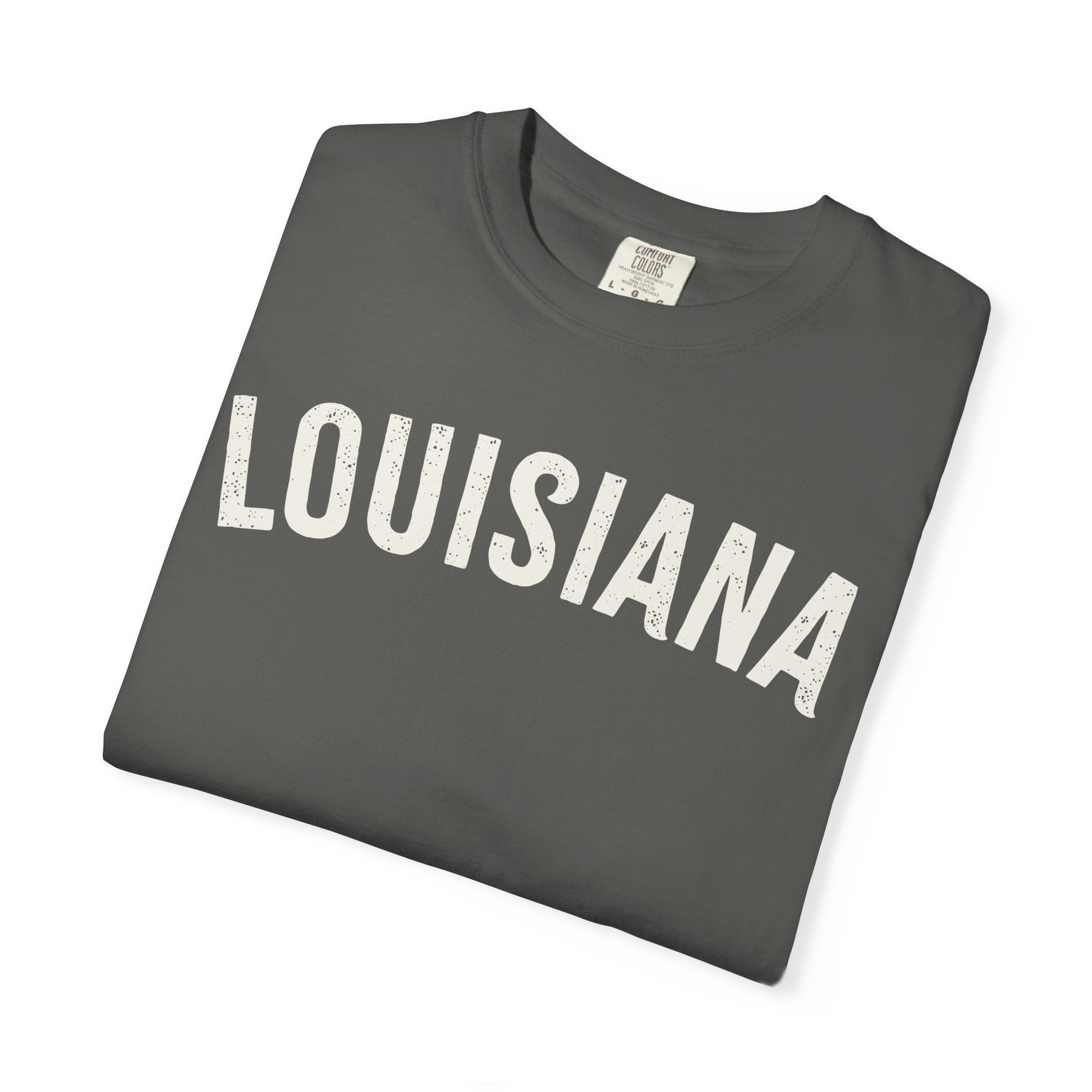 Louisiana Arch Tee - Bone Color Lettering