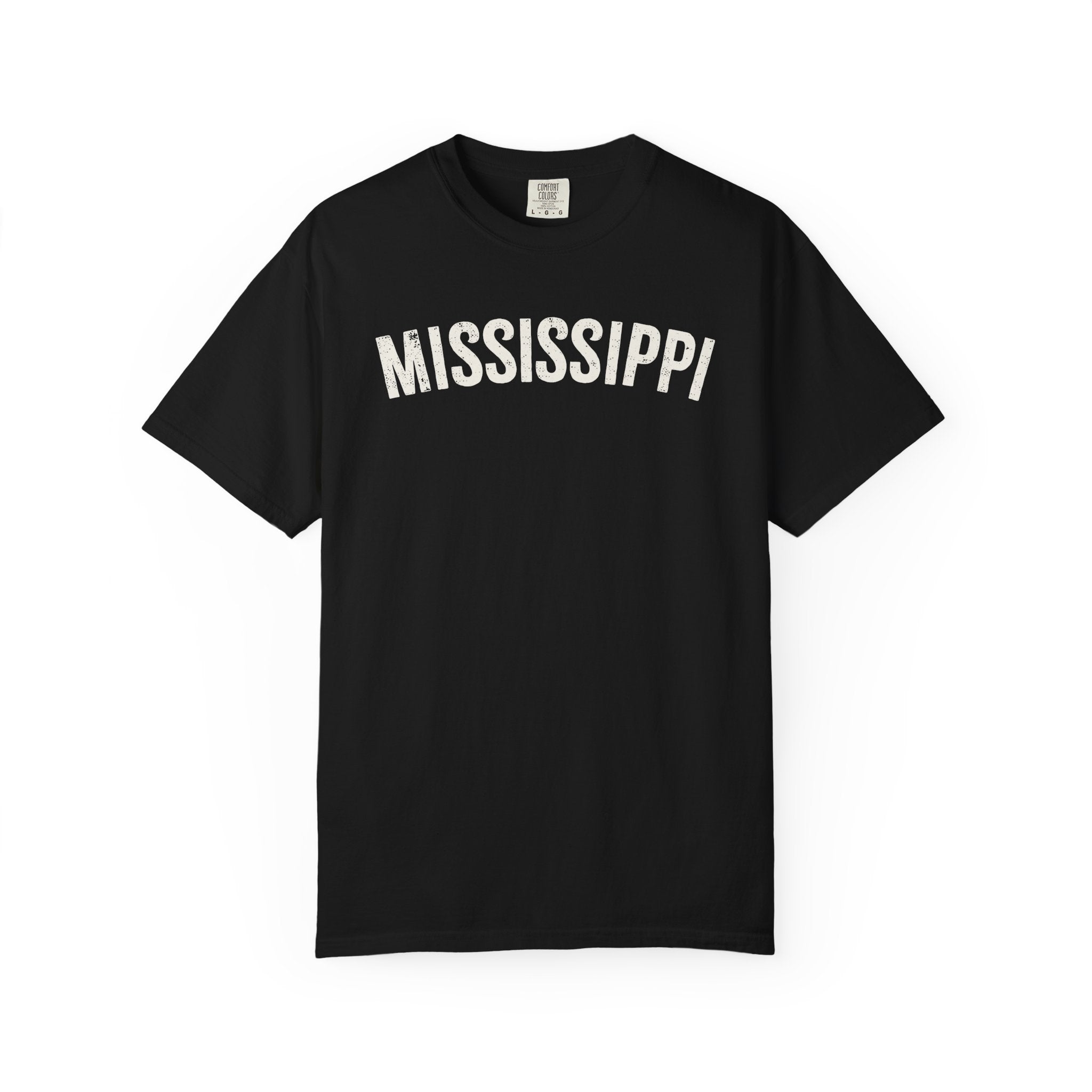 Mississippi Arch Tee - Bone Color Lettering