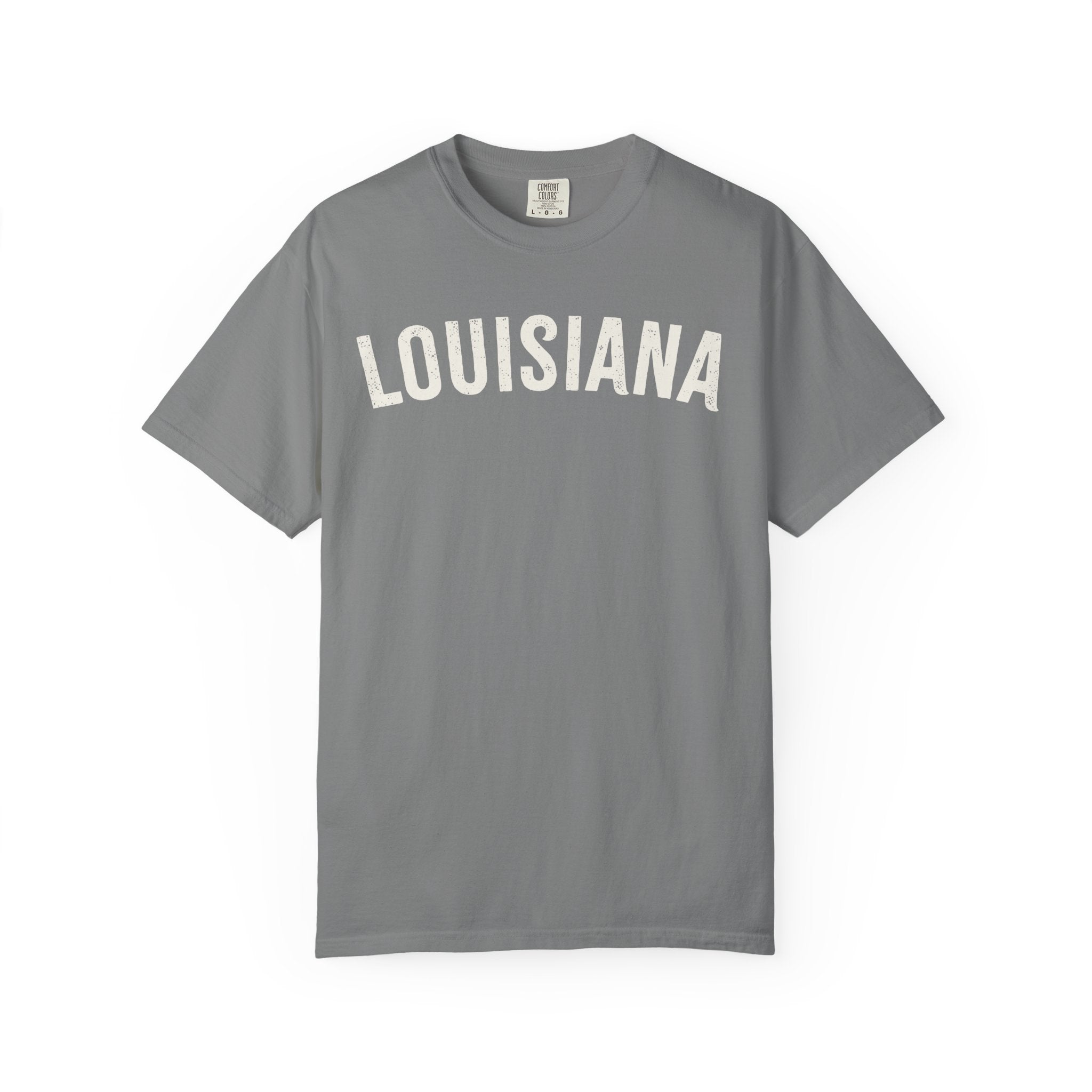 Louisiana Arch Tee - Bone Color Lettering