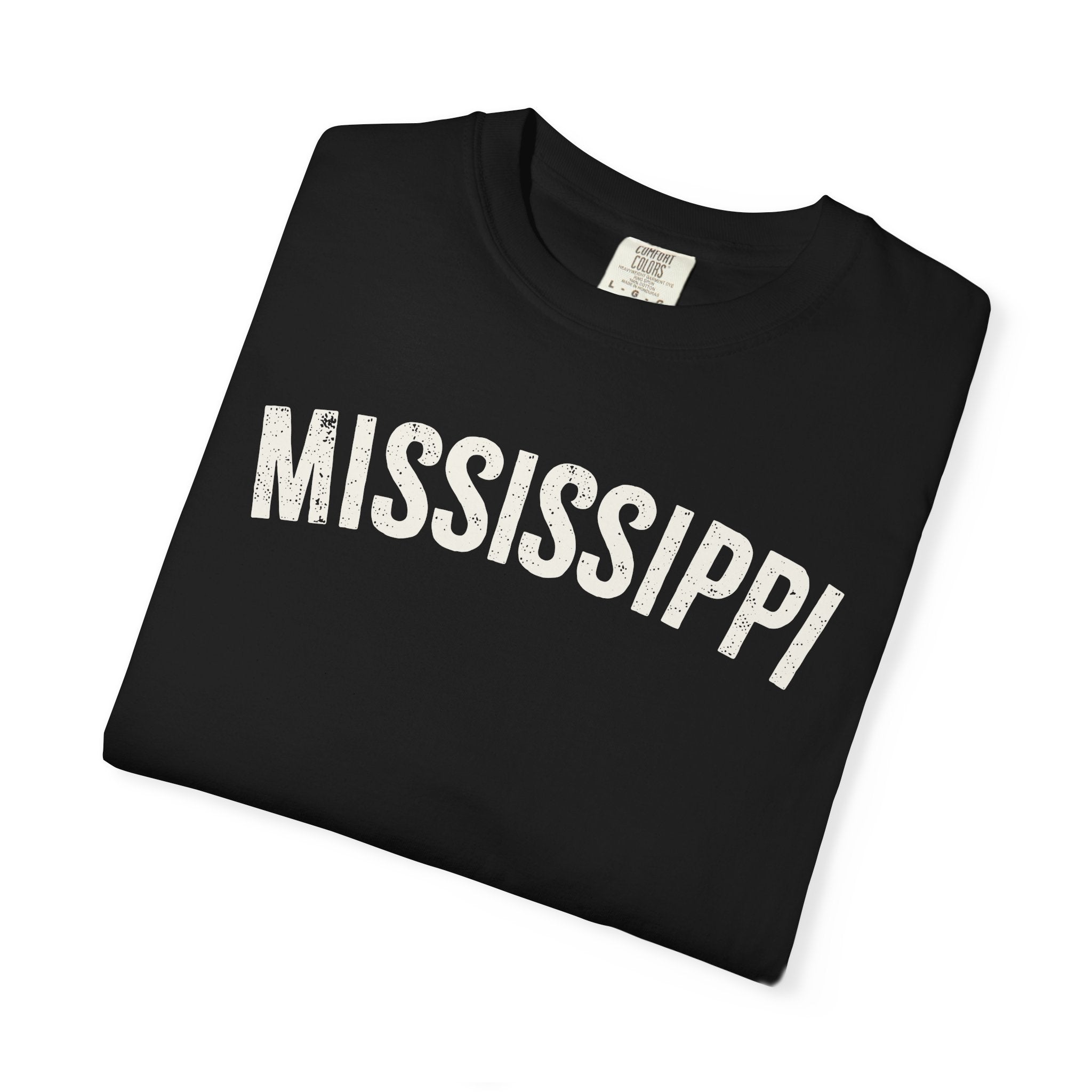 Mississippi Arch Tee - Bone Color Lettering